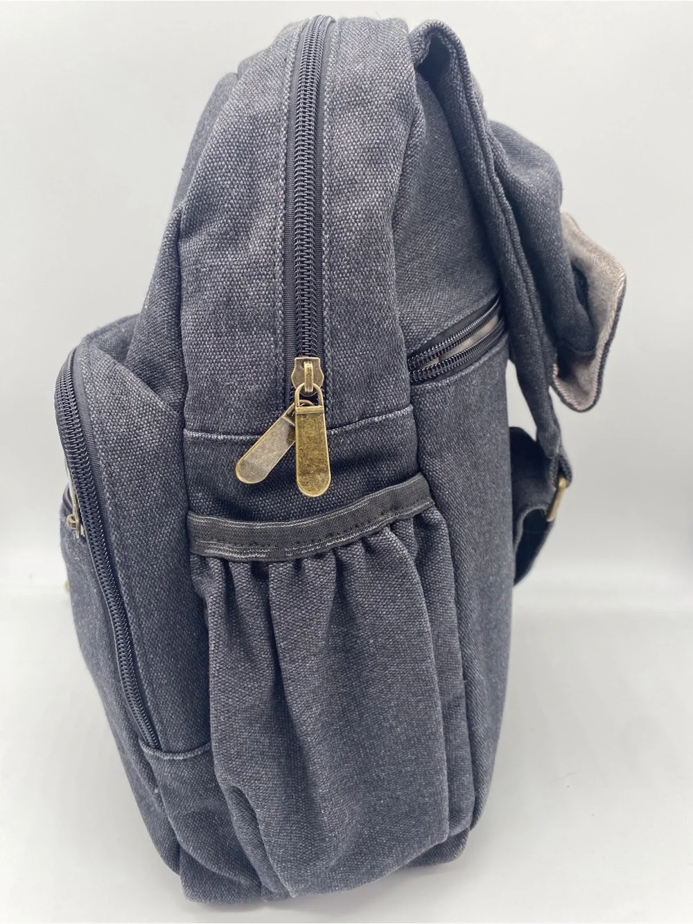 Men's Charcoal Canvas Sling Backpack - Versatile Crossbody Bag